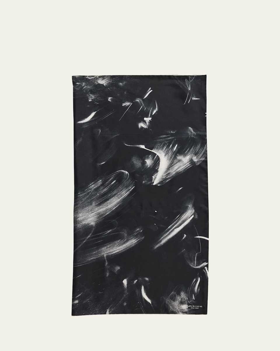 Charcoal Dust Square Silk Twill Scarf
